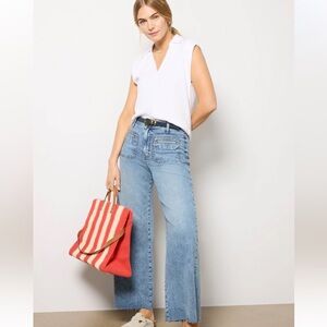 Michael Stars Ester Polo White Top